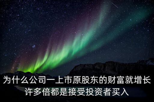 財(cái)富公司為什么這么多，為什么公司一上市原股東的財(cái)富就增長(zhǎng)許多倍都是接受投資者買入