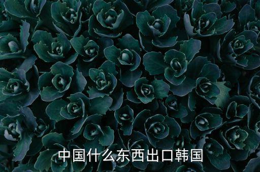 中國(guó)向韓國(guó)出口什么，中國(guó)都向韓國(guó)出口哪些呢