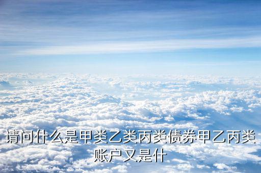什么是乙類結(jié)算賬戶，什么是結(jié)算賬戶結(jié)算賬戶可分為哪幾類