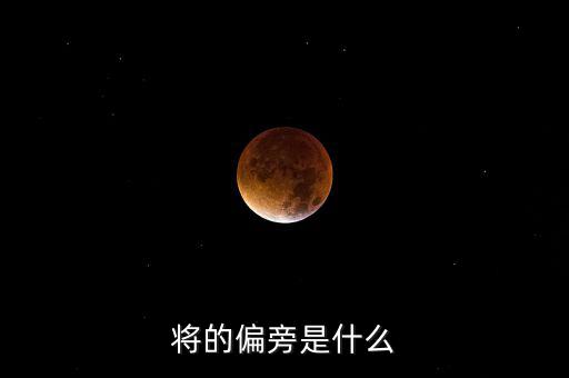 什么將什么，將的偏旁是什么