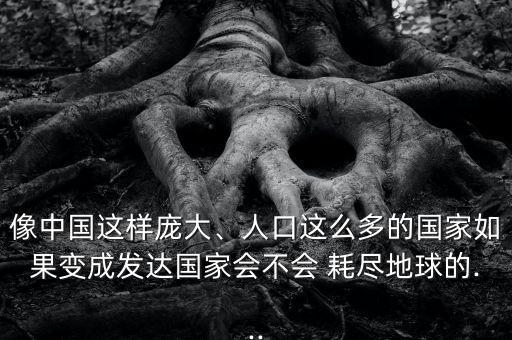 像中國(guó)這樣龐大、人口這么多的國(guó)家如果變成發(fā)達(dá)國(guó)家會(huì)不會(huì) 耗盡地球的...