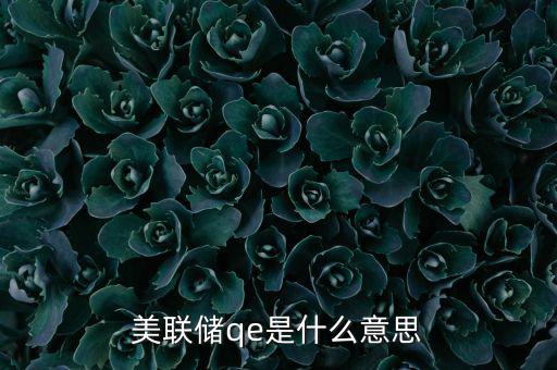 美國為什么要qe，美聯儲qe是什么意思
