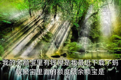 我的余額寶里有錢(qián)但是我最近下載了螞蟻聚寶里面的額度跟余額寶是