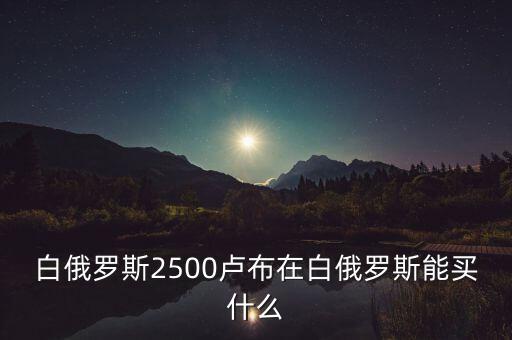 白俄羅斯盧布50可以買什么，白俄羅斯2500盧布在白俄羅斯能買什么