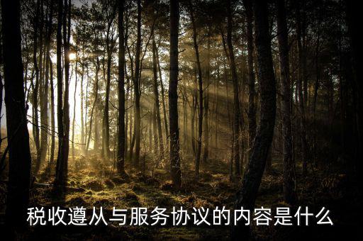 什么是稅收遵從，稅收遵從與服務(wù)協(xié)議的內(nèi)容是什么