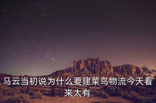 馬云為什么要做物流，馬云為何不搞物流