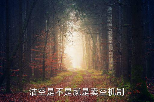 沽空機(jī)制是什么，什么是沽空沽空是什么意思