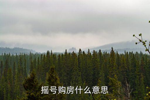 什么是搖號選房，買房搖號是什么意思