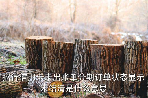 分期后未出帳單什么意思，信用卡分期還款什么是已出賬單和未出賬單