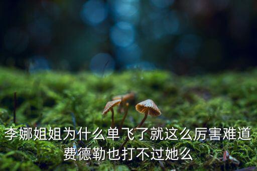 李娜姐姐為什么單飛了就這么厲害難道費德勒也打不過她么