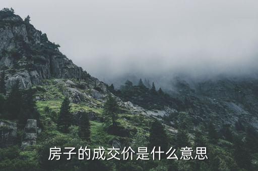 房?jī)r(jià)款是什么，房子的成交價(jià)是什么意思