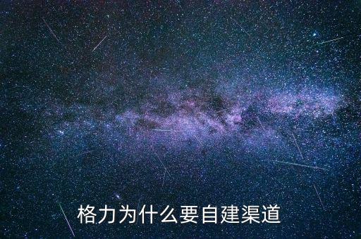 格力為什么自建渠道，格力與國美電器將來的合作的可能性如何請說明原因