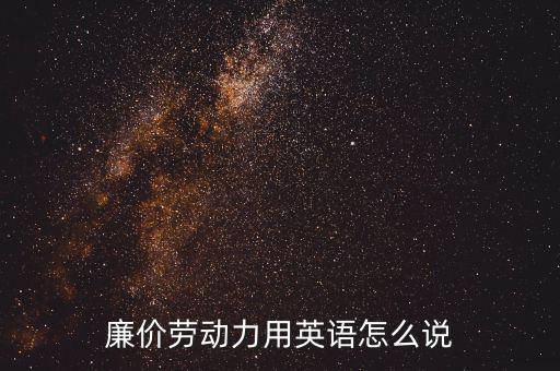 廉價(jià)勞動(dòng)力是什么意思，post horse是什么意思