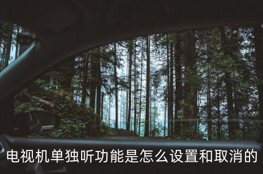 tcl電視單獨(dú)聽(tīng)什么意思，電視機(jī)單獨(dú)聽(tīng)功能是怎么設(shè)置和取消的