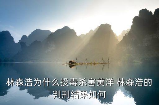 林森浩為什么投毒殺害黃洋 林森浩的判刑結果如何