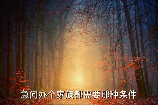 注冊(cè)家族辦公室需要什么資質(zhì)，急問辦個(gè)家族都需要那種條件