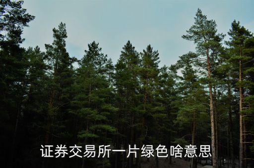 股票一片綠什么意思，股票綠了是什么意思么