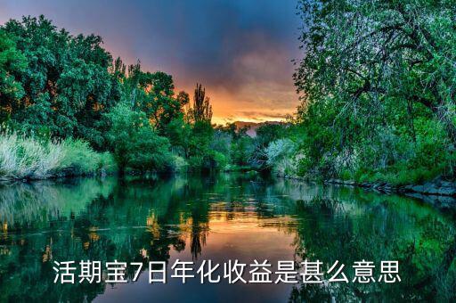 活期寶七日年化是什么意思，活期寶7日年化收益是甚么意思
