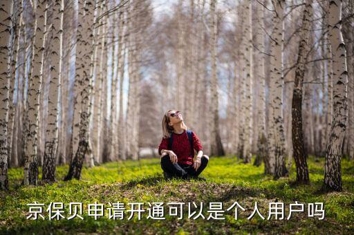 京保貝申請(qǐng)開通可以是個(gè)人用戶嗎