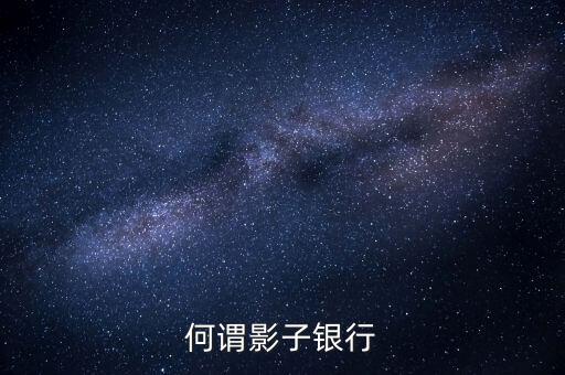 麥卡利對(duì)影子銀行的定義是什么，何謂影子銀行
