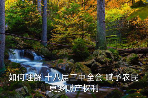 什么是農(nóng)民住房財(cái)產(chǎn)權(quán)，如何理解 十八屆三中全會(huì) 賦予農(nóng)民更多財(cái)產(chǎn)權(quán)利