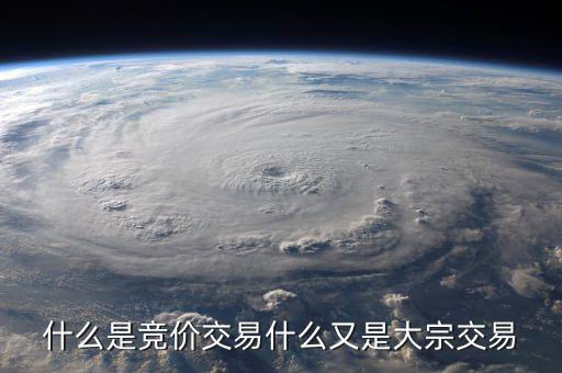 什么是競價(jià)交易，什么是競價(jià)交易什么又是大宗交易