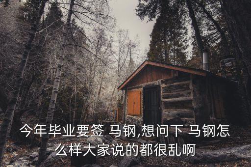今年畢業(yè)要簽 馬鋼,想問(wèn)下 馬鋼怎么樣大家說(shuō)的都很亂啊