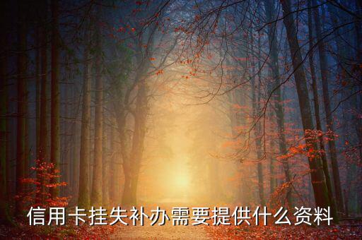 信用卡掛失需要什么，銀行信用卡掛失要帶哪些東西啊