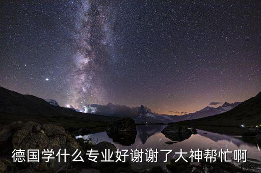德國(guó)學(xué)什么專業(yè)好謝謝了大神幫忙啊