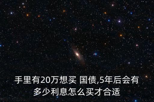 手里有20萬(wàn)想買(mǎi) 國(guó)債,5年后會(huì)有多少利息怎么買(mǎi)才合適