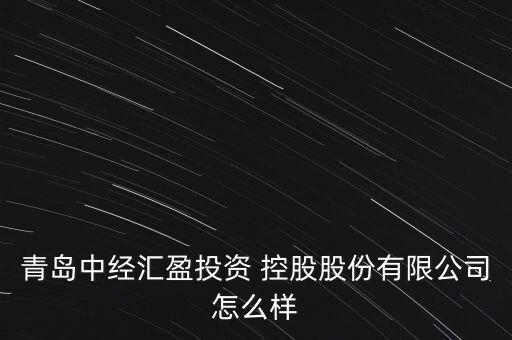 青島中經匯盈投資 控股股份有限公司怎么樣