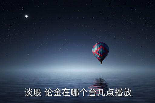  談股 論金在哪個臺幾點(diǎn)播放