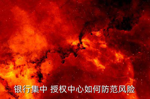 銀行集中 授權(quán)中心如何防范風險