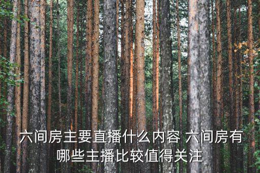  六間房主要直播什么內容 六間房有哪些主播比較值得關注