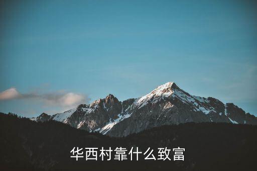 華西村靠什么賺錢(qián)，華西村靠什么致富