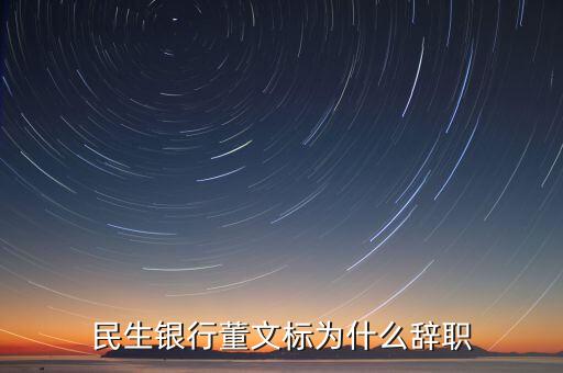 董文標(biāo)現(xiàn)在是什么職務(wù)，民生銀行董文標(biāo)為什么辭職