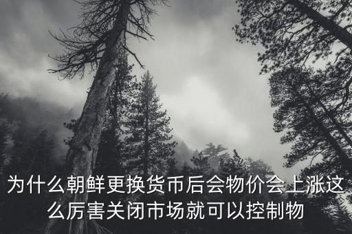 為什么朝鮮更換貨幣后會物價會上漲這么厲害關(guān)閉市場就可以控制物