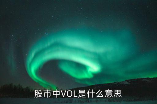 股票vol什么意思，vol股市中代表什么