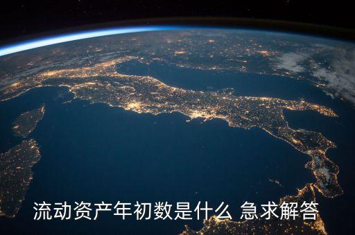 流動資產(chǎn)的年初數(shù)是什么意思，流動資產(chǎn)年初數(shù)是什么 急求解答