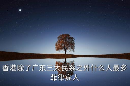 香港什么國(guó)籍的人多，香港除了廣東三大民系之外什么人最多菲律賓人