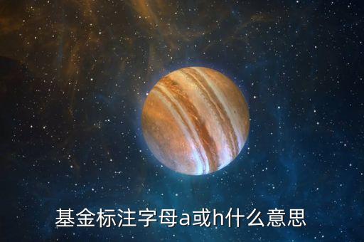 基金中的房地產(chǎn)a卷商a是什么意思，基金標(biāo)注字母a或h什么意思