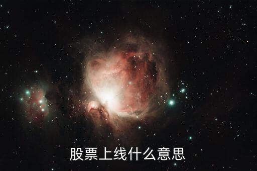 股票上線是什么意思，股票上線什么意思