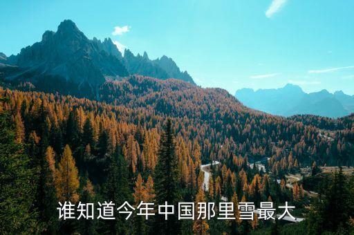 為什么湖南進(jìn)些年中央沒出高官，誰知道今年中國那里雪最大