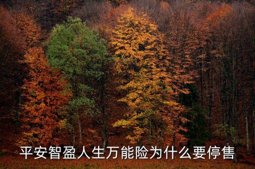 智盈人生為什么停售了，平安保險(xiǎn)的停智盈人生為什么要停售