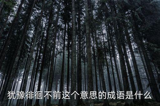 籌措不前是什么意思，猶豫徘徊不前這個意思的成語是什么
