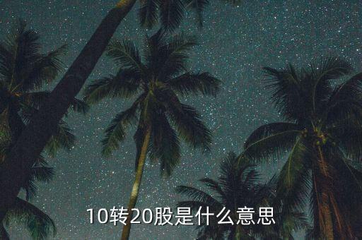 10轉20股是什么意思