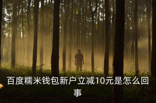 百度糯米錢(qián)包新戶立減10元是怎么回事
