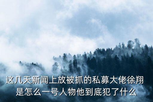 徐翔為什么會抓，澤熙投資徐翔為什么被抓徐翔被抓后私募怎么辦