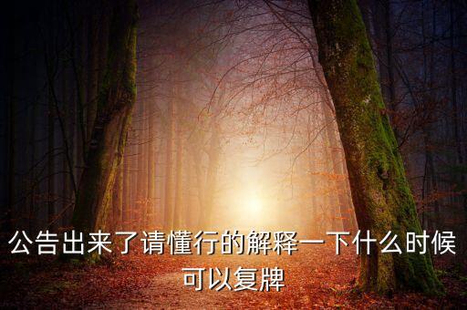 智慧松德什么時(shí)候復(fù)牌，000560各位大神知道啥時(shí)候復(fù)牌