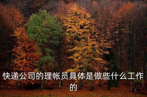 理賬需要做些什么，快遞公司的理帳員具體是做些什么工作的